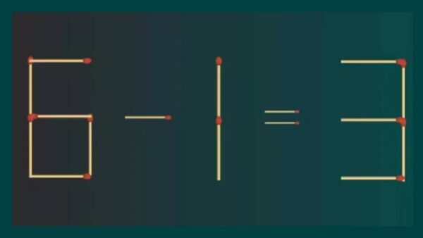 Desafio de matemática: resolva a equação movendo apenas 1 palito