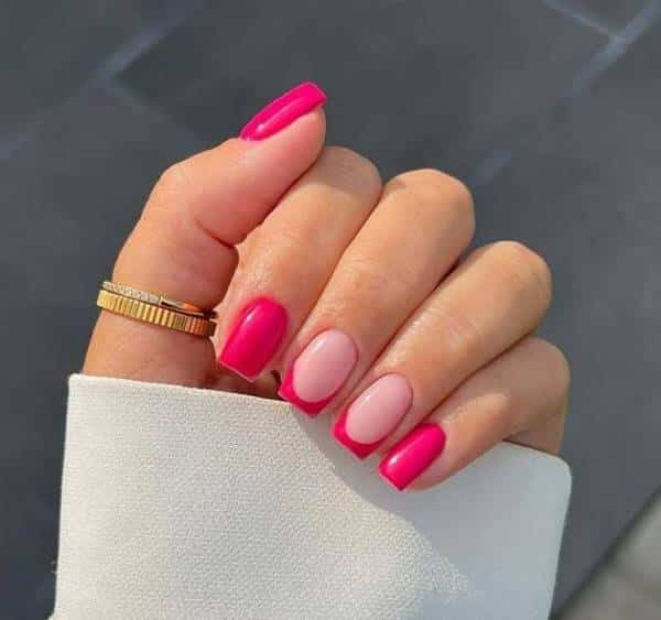 unhas rosa pink barbiecore