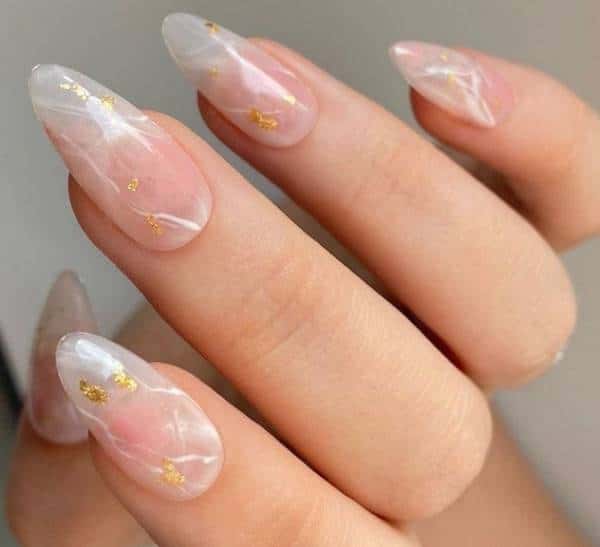 Unhas de mármore Branco