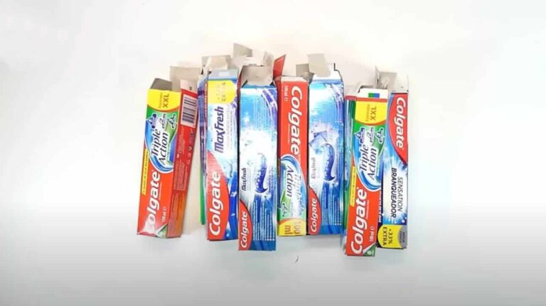 Nunca mais a caixa da pasta de dente no lixo