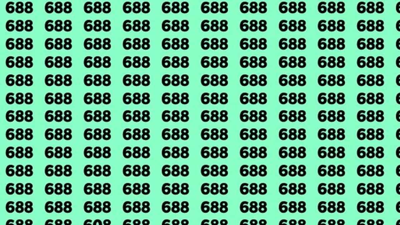 Se você tiver um olhar atento, encontre o número 608 entre 688 em 40 segundos