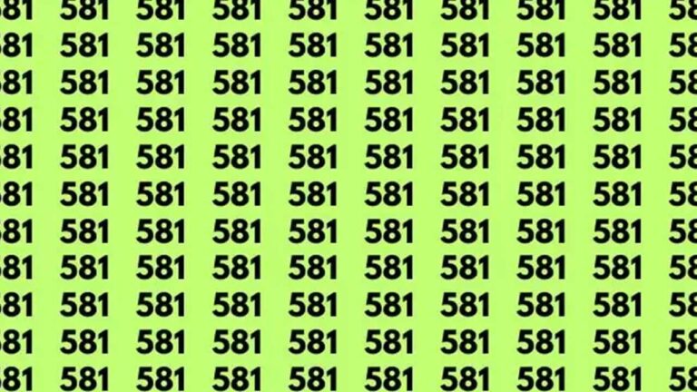 Se você tiver um olho de águia, encontre o número 531 entre 581 em 50 segundos