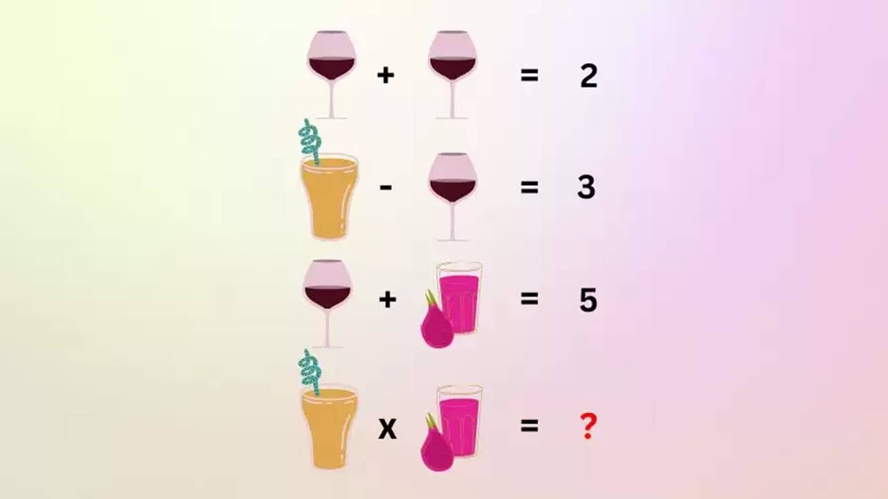 Desafio matemático: encontre o valor de cada bebida e resolva a operação!