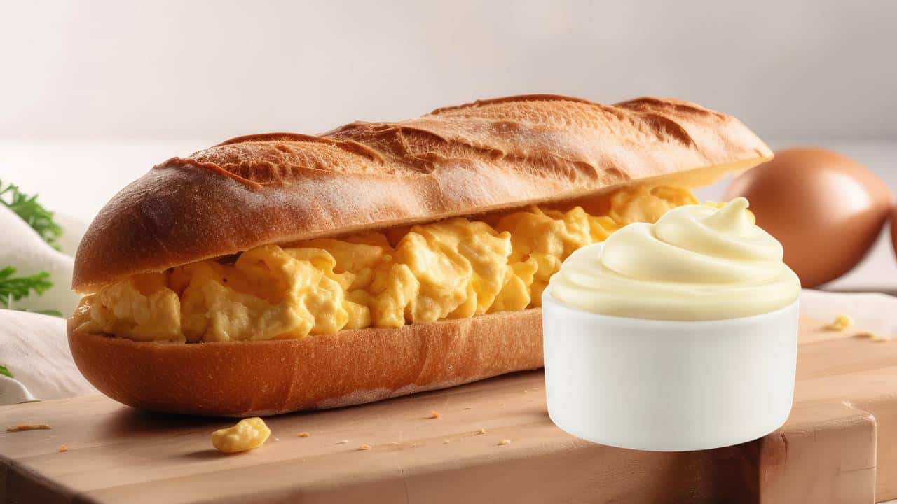 Por que colocar maionese dentro de um pão com ovos?
