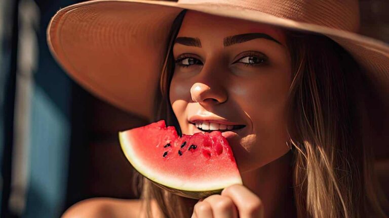 comer sementes de melancia