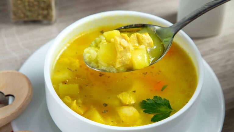Fiz uma receita de canja de coxa