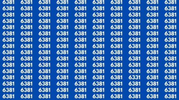 Teste de observação: Se você tem visão perfeita, encontre o número 6331 entre 6381