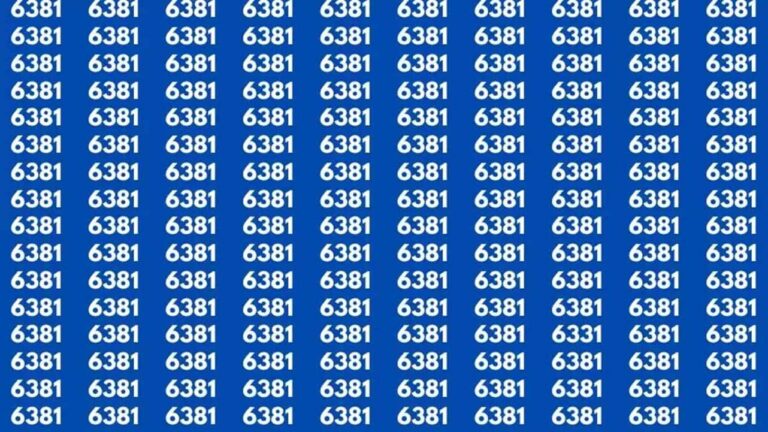Teste de observação: Se você tem visão perfeita, encontre o número 6331 entre 6381