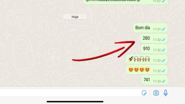 O que significa quando alguém envia mensagens no seu WhatsApp com o número 910 e 280?