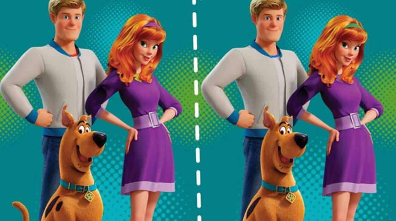 Super Desafio: existem 6 diferenças nesta imagem com a turma do Scooby-Doo