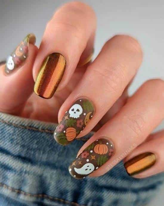 Unhas Brilhantes de Ouro