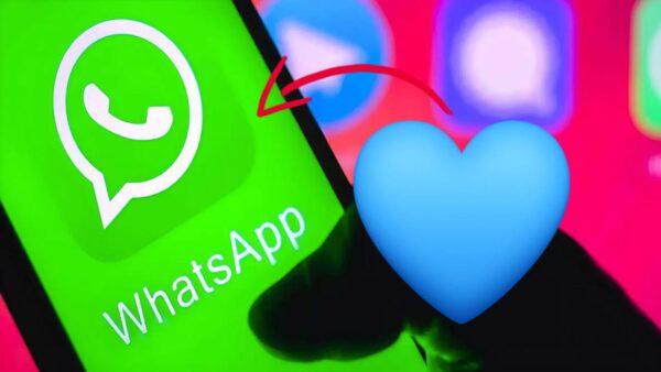 WhatsApp: Emoji de coração azul 