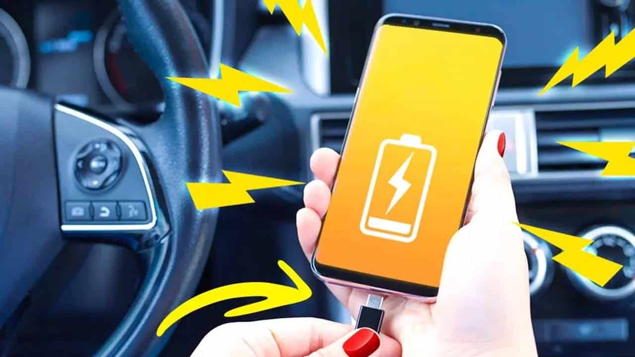 evitar ao máximo carregar o celular no carro