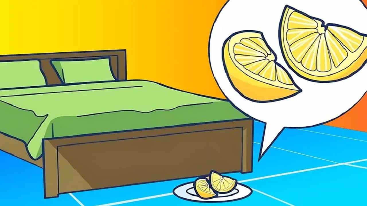 limão ao lado da cama antes de dormir