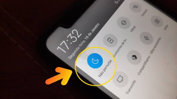  modo não perturbe faz no seu telefone