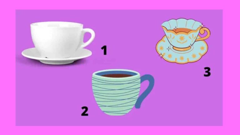 Teste: Uma dessas três xícaras
