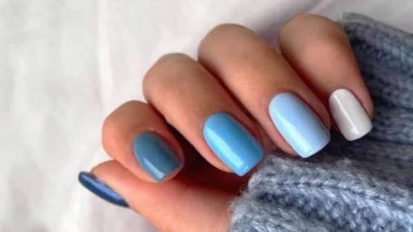 Designs de unhas Baby Blue