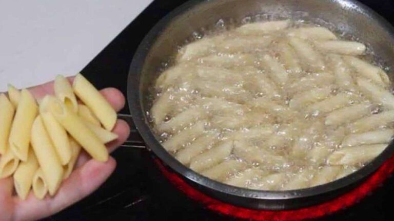 Experimente fritar macarrão: o resultado