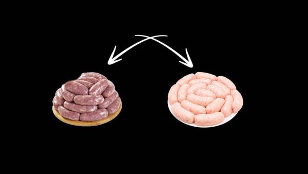 Linguiça toscana mista ou de frango?