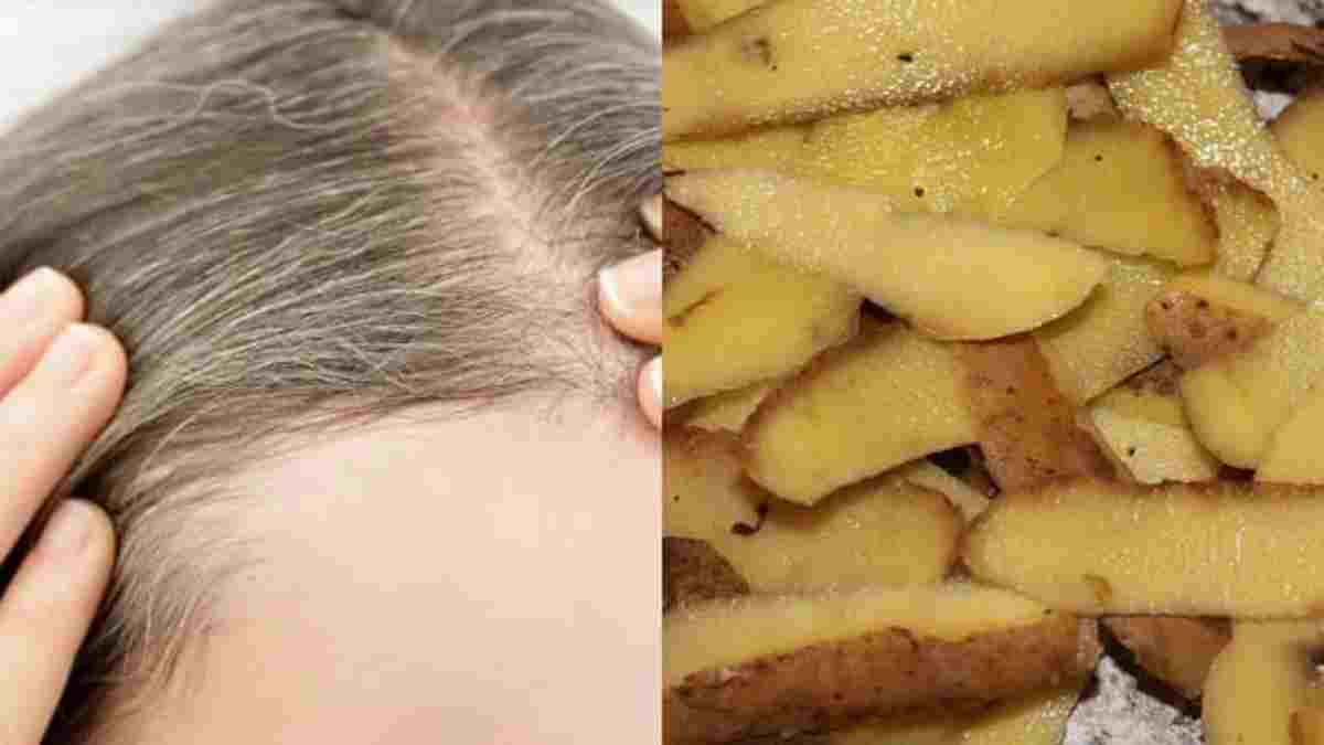 Como cobrir cabelos grisalhos com um tratamento natural de batata