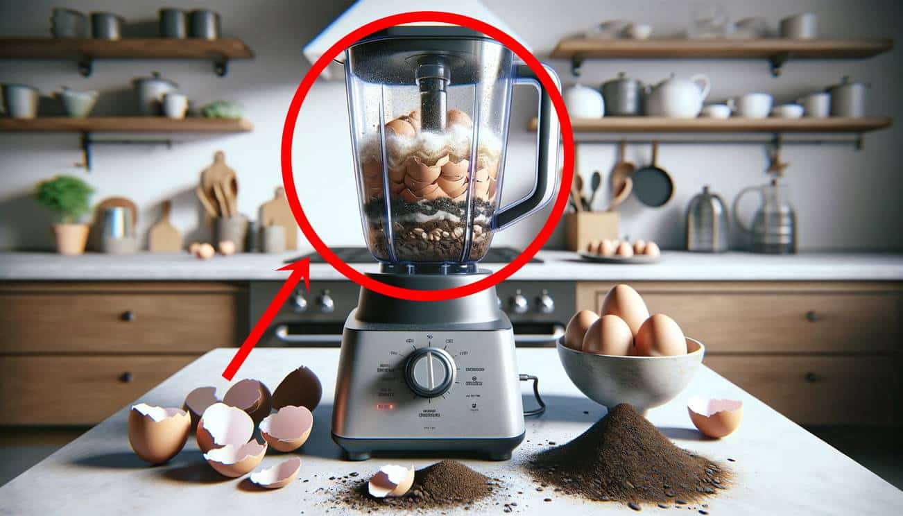 colocar cascas de ovo e borra de café