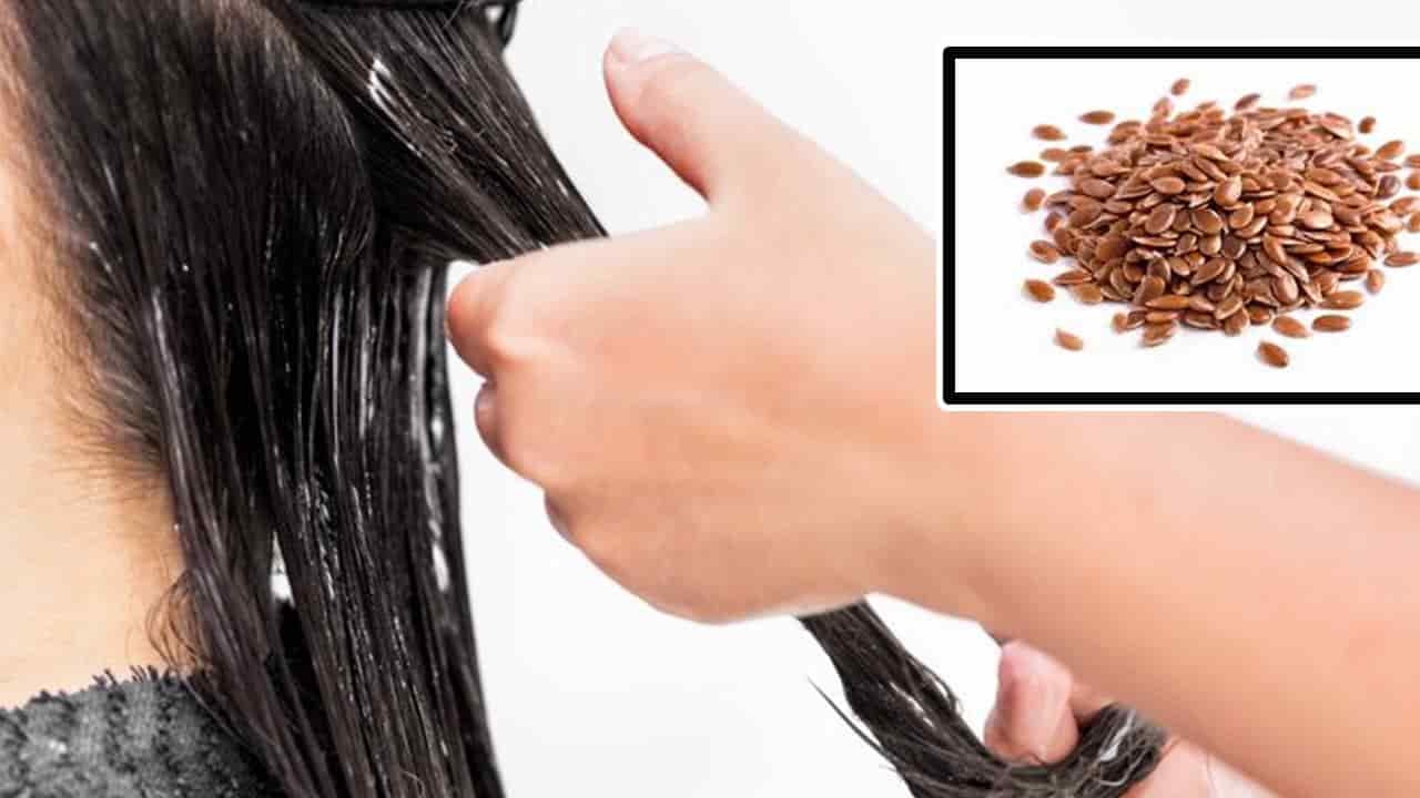 Aplicar linhaça no cabelo por um mês