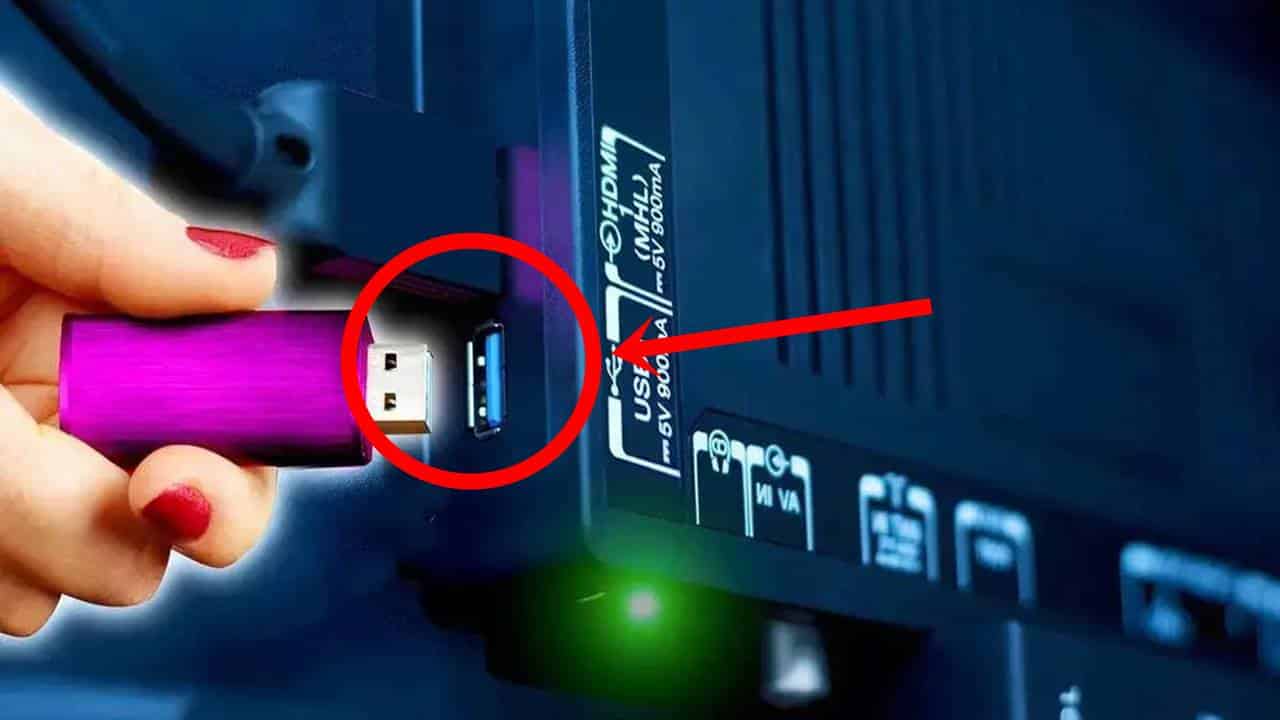 Para que serve as portas USB atrás da TV?