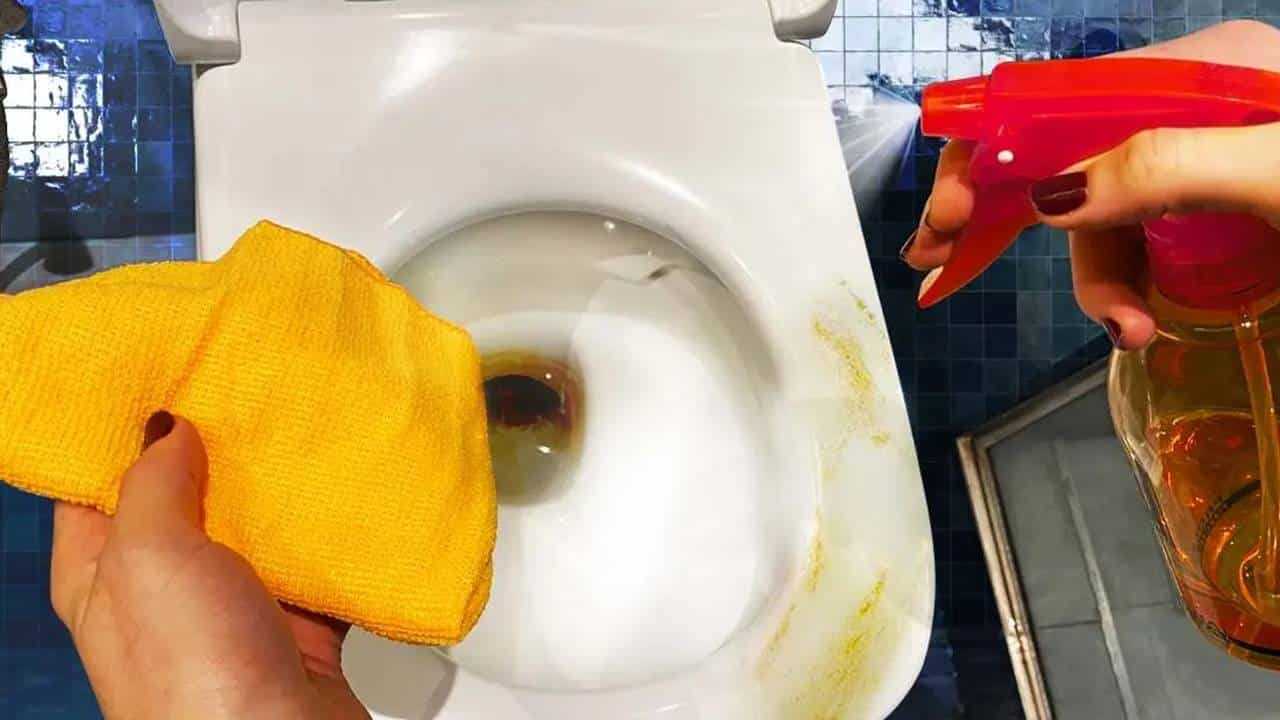 manchas amareladas do assento do vaso sanitário