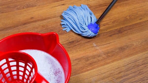 limpar o chão de casa