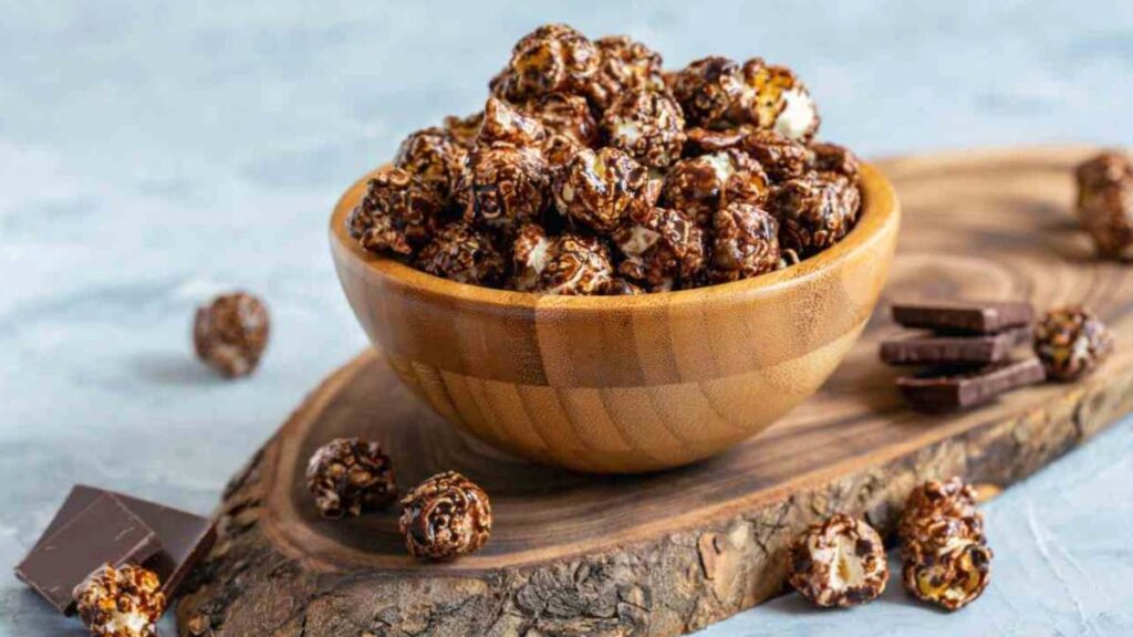 pipoca de chocolate com Nutella