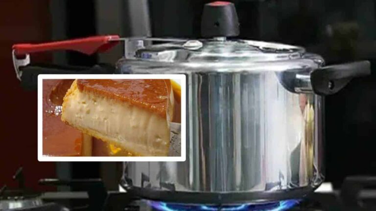pudim na panela de pressão