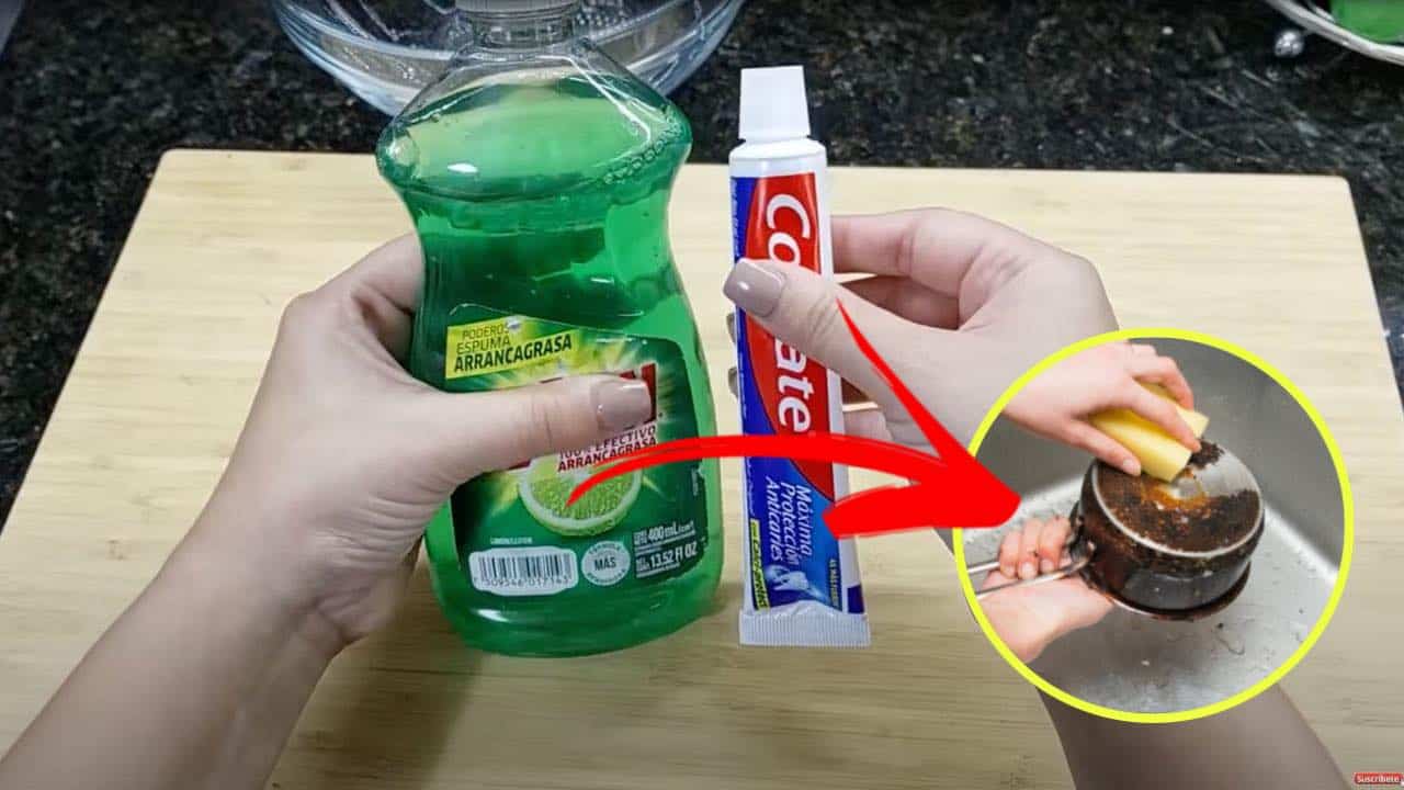 misturar pasta de dente e detergente