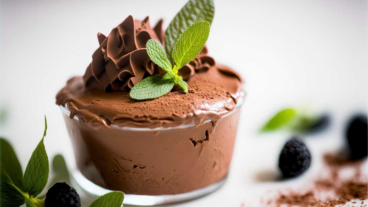 Mousse de chocolate e mascarpone