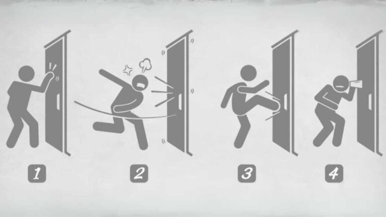 uma porta fechada neste TESTE