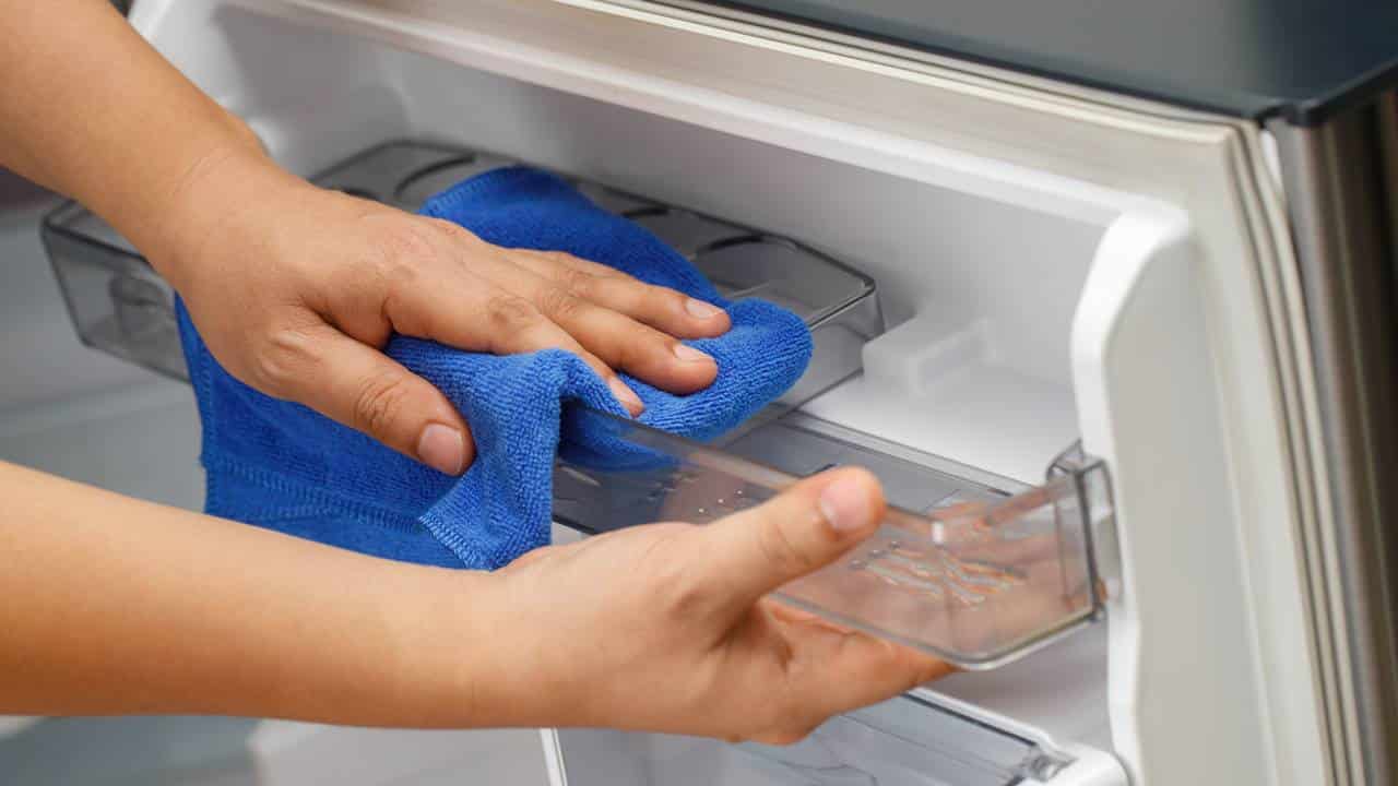 limpar o mofo na geladeira