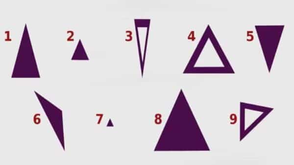 Teste Visual: olhe para a imagem e escolha um triângulo
