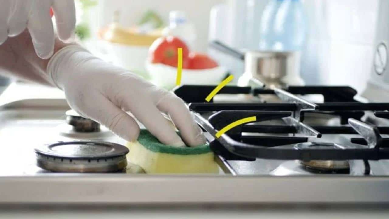 Truque caseiro para remover a sujeira do fogão