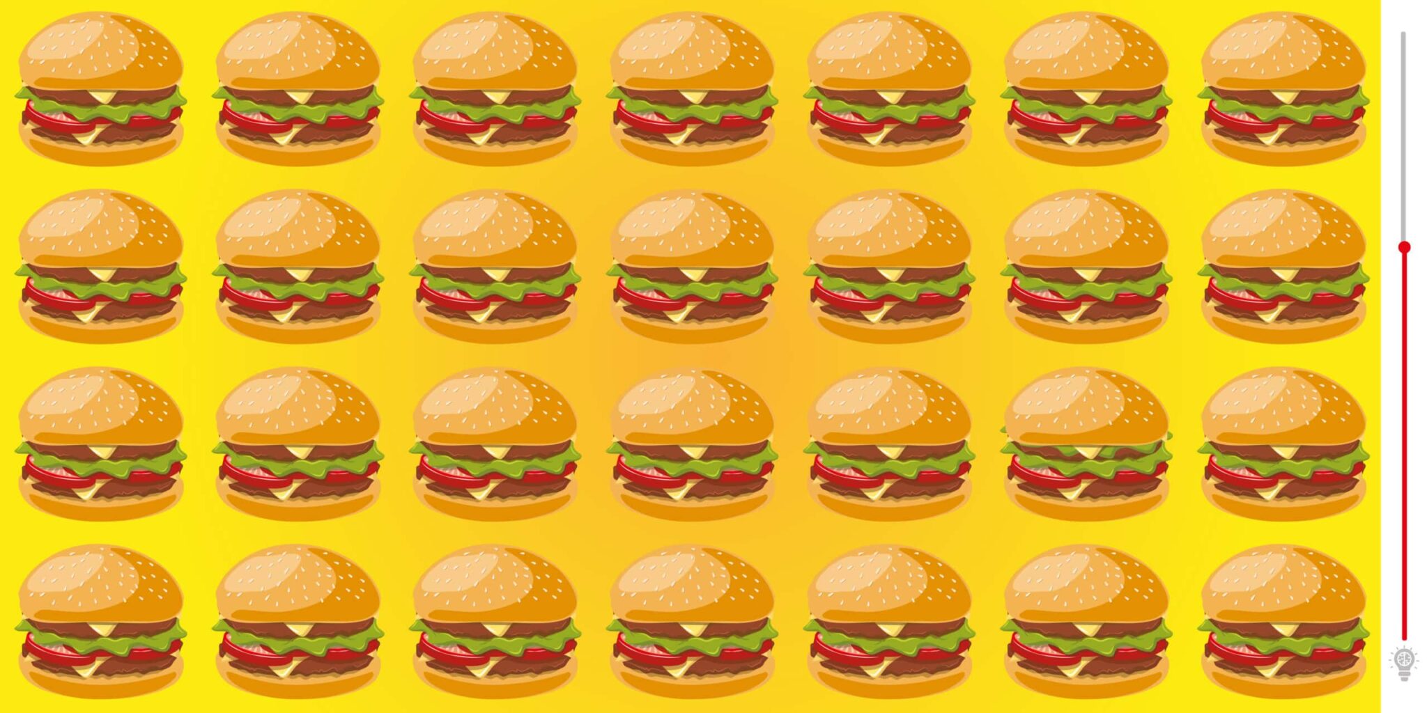 Desafio: Onde está o hambúrguer diferente?