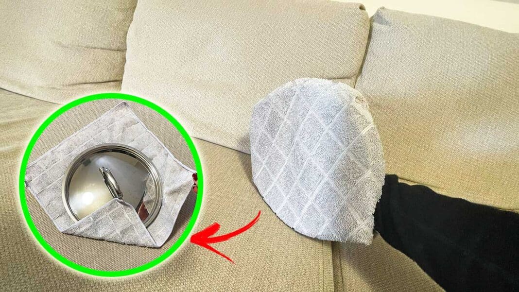 Experimente o método da tampa para limpar sofás e colchões rapidamente