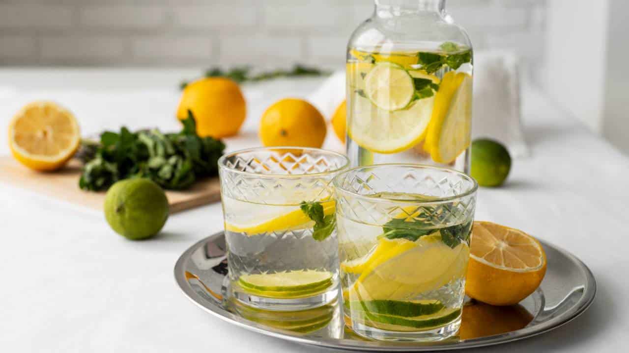 Água quente com limão