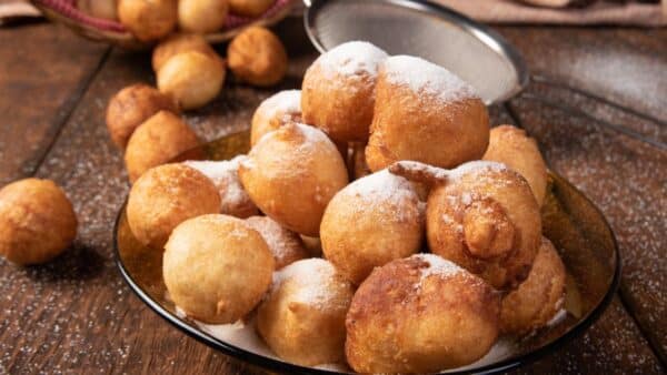 Mini bolinhos fritos Receita donuts