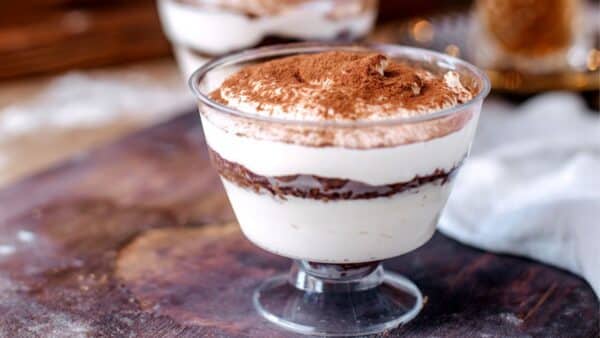 Mousse de coco com nutella