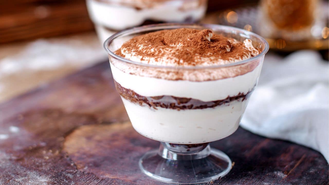 Mousse de coco com nutella