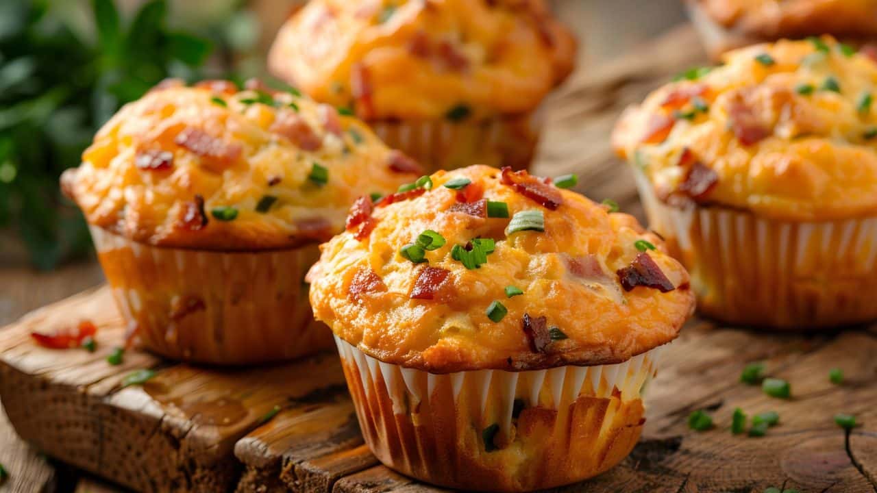 Muffins de presunto e queijo: Receita ideal para o lanche!