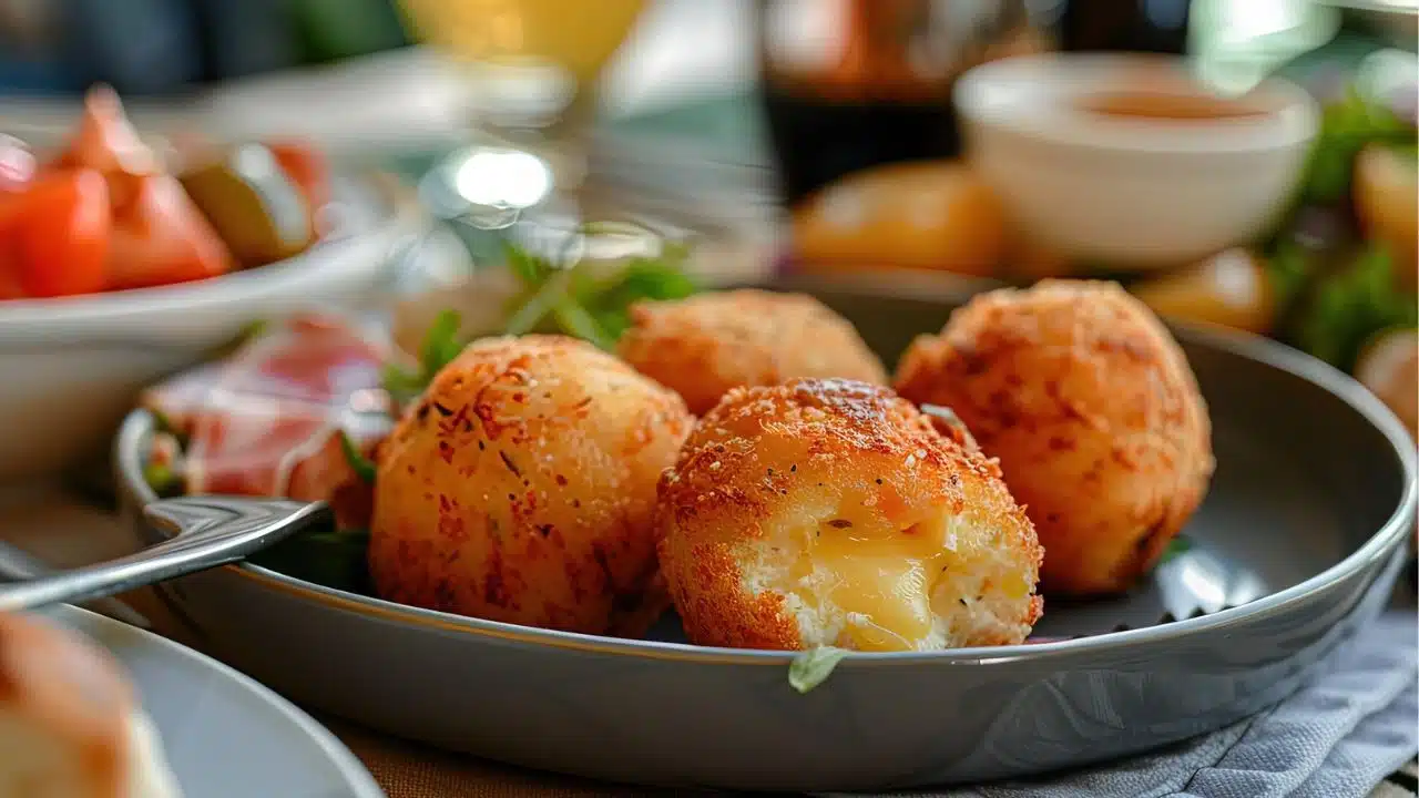 Receita fácil de croquetes de batata com recheio presunto e queijo