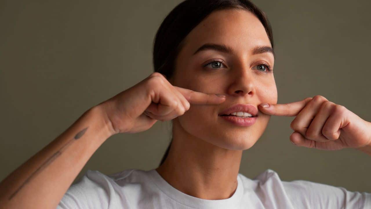 Levante as bochechas flácidas com este exercício facial de 1 minuto