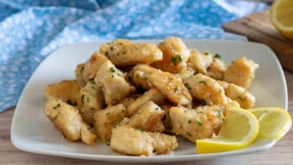 nuggets de frango com limão