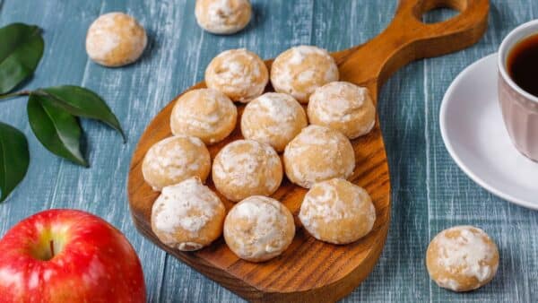 Biscoitos caseiros de maçã