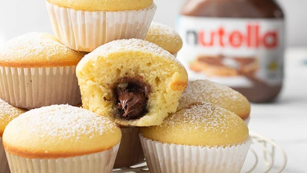 Deliciosos muffins de Nutella