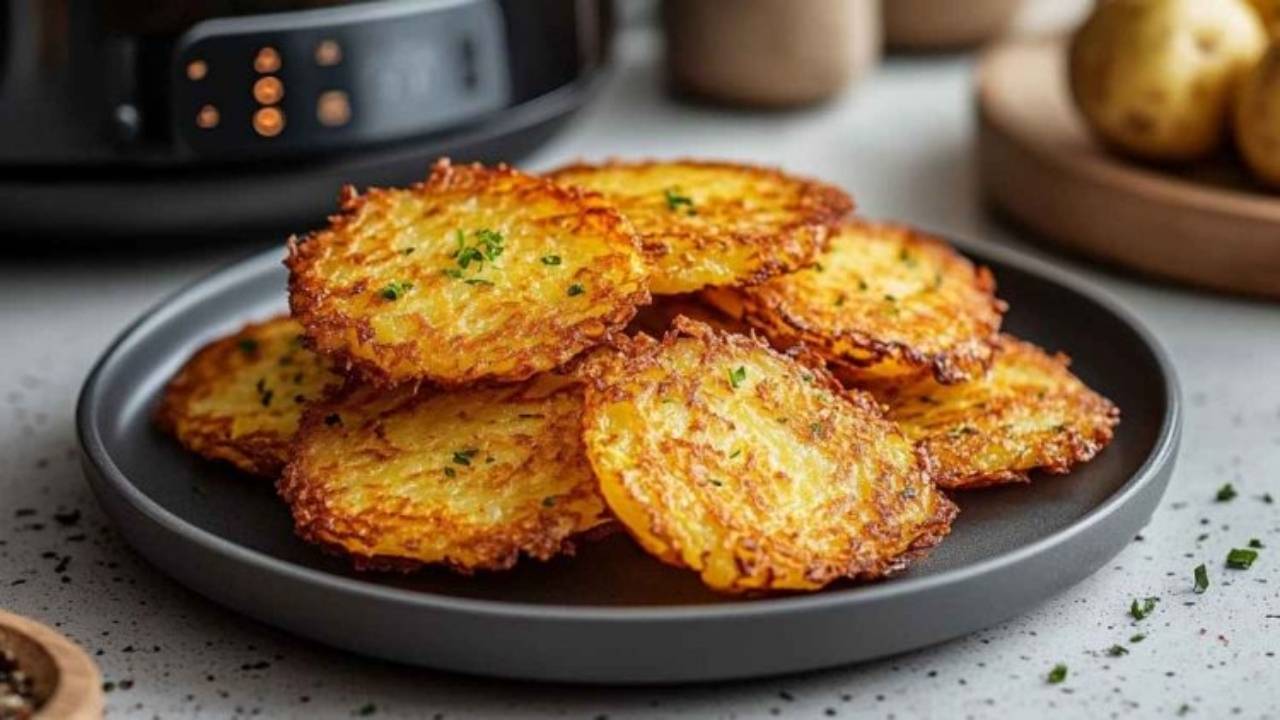 Panquecas de batata na Air Fryer: Crocantes e deliciosas